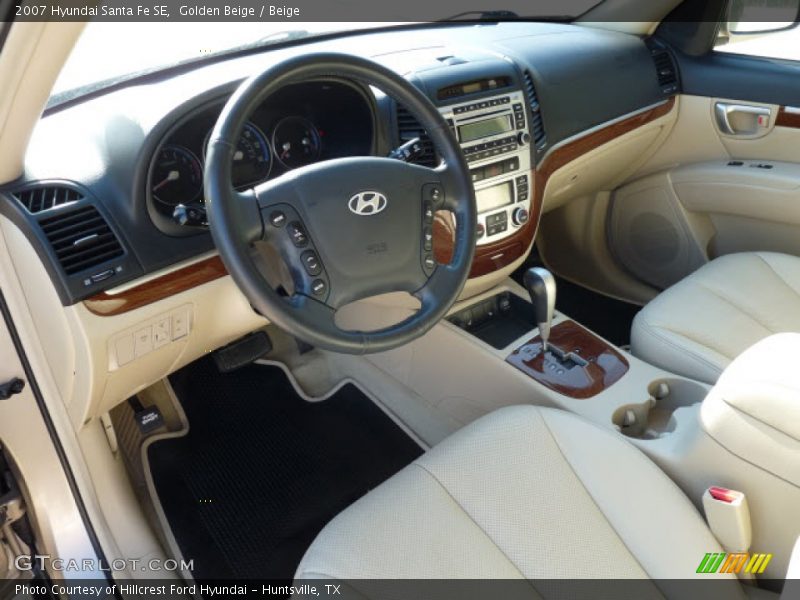 Golden Beige / Beige 2007 Hyundai Santa Fe SE