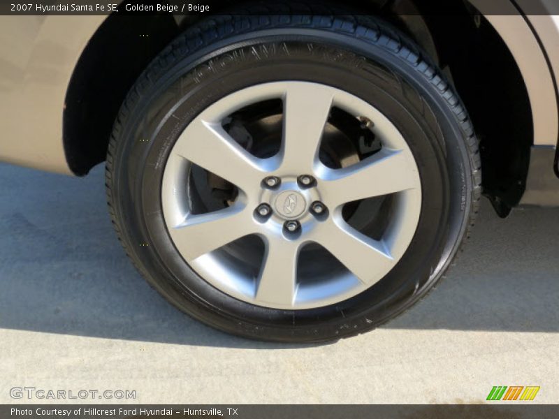 Golden Beige / Beige 2007 Hyundai Santa Fe SE