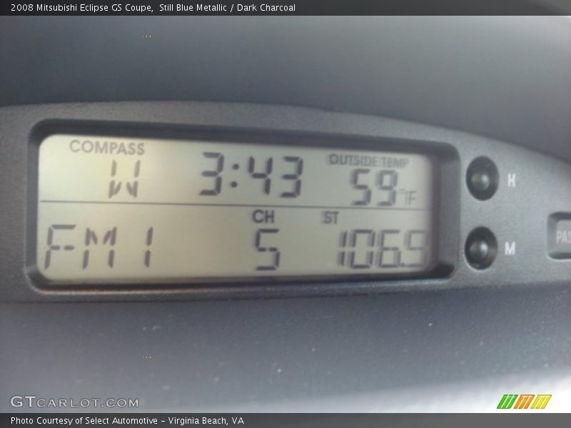 Still Blue Metallic / Dark Charcoal 2008 Mitsubishi Eclipse GS Coupe