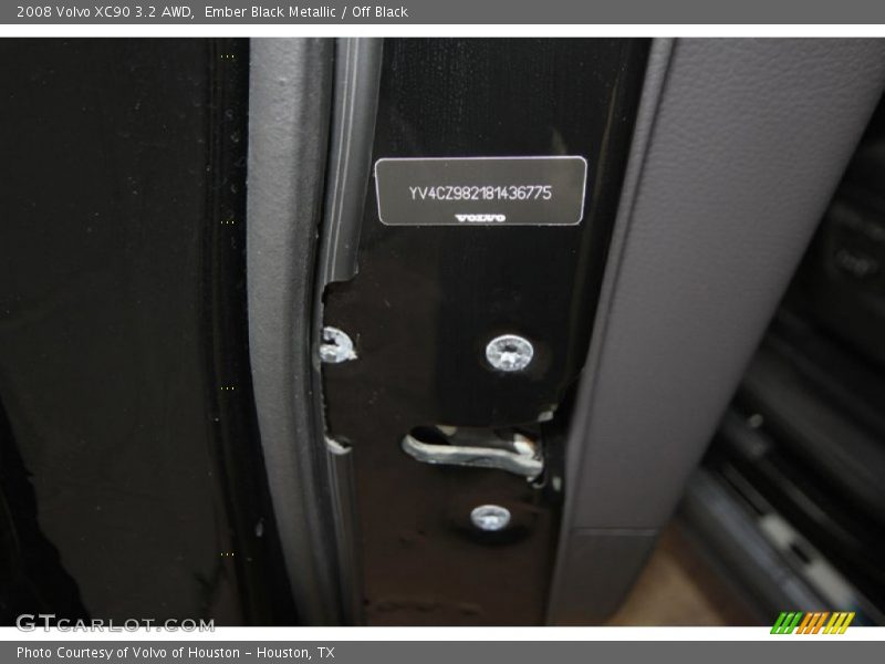 Ember Black Metallic / Off Black 2008 Volvo XC90 3.2 AWD