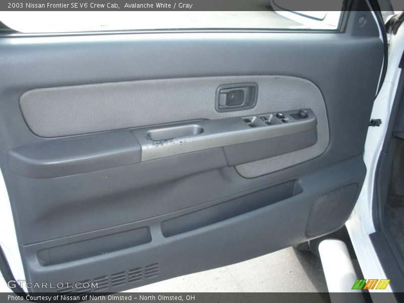 Avalanche White / Gray 2003 Nissan Frontier SE V6 Crew Cab