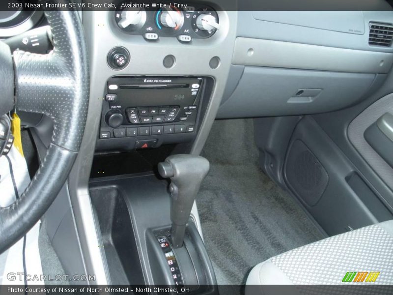 Avalanche White / Gray 2003 Nissan Frontier SE V6 Crew Cab
