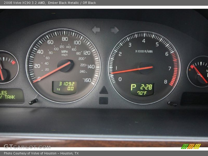 Ember Black Metallic / Off Black 2008 Volvo XC90 3.2 AWD