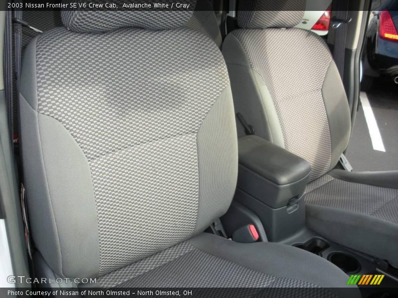 Avalanche White / Gray 2003 Nissan Frontier SE V6 Crew Cab