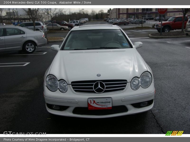 Alabaster White / Stone 2004 Mercedes-Benz CLK 500 Coupe
