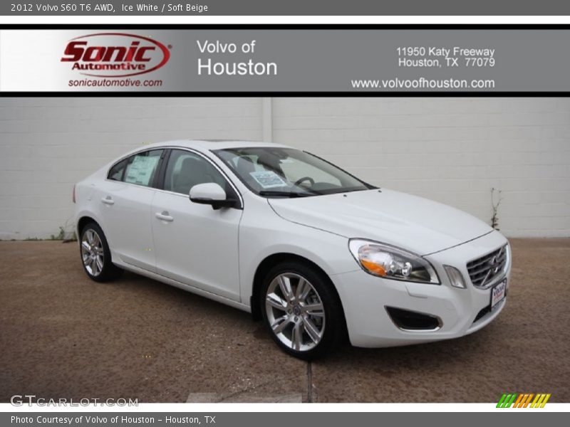 Ice White / Soft Beige 2012 Volvo S60 T6 AWD