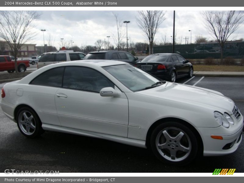 Alabaster White / Stone 2004 Mercedes-Benz CLK 500 Coupe