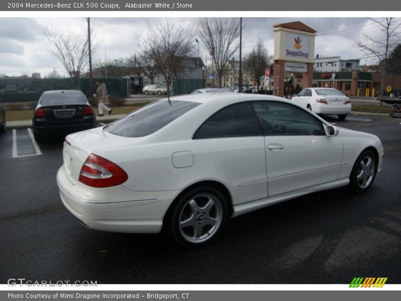 Alabaster White / Stone 2004 Mercedes-Benz CLK 500 Coupe