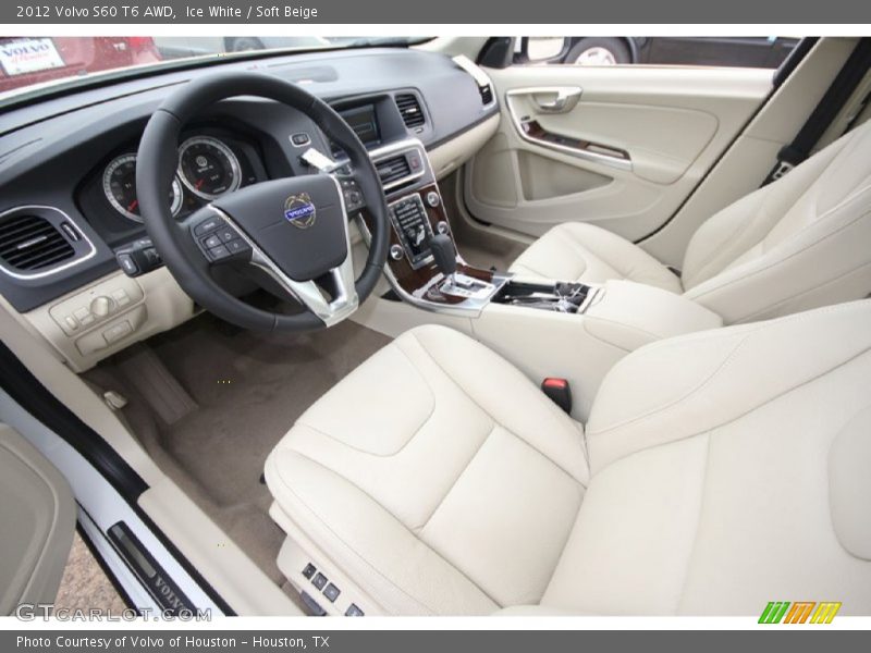 Ice White / Soft Beige 2012 Volvo S60 T6 AWD