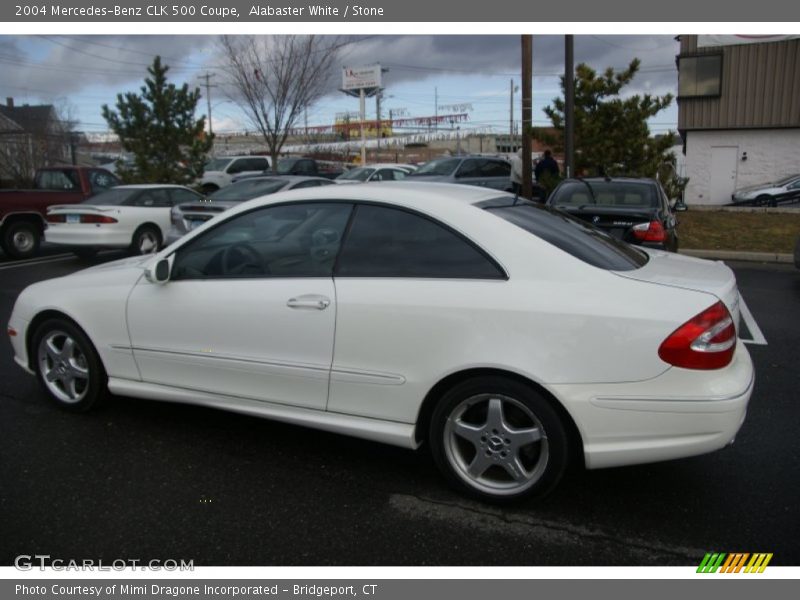 Alabaster White / Stone 2004 Mercedes-Benz CLK 500 Coupe