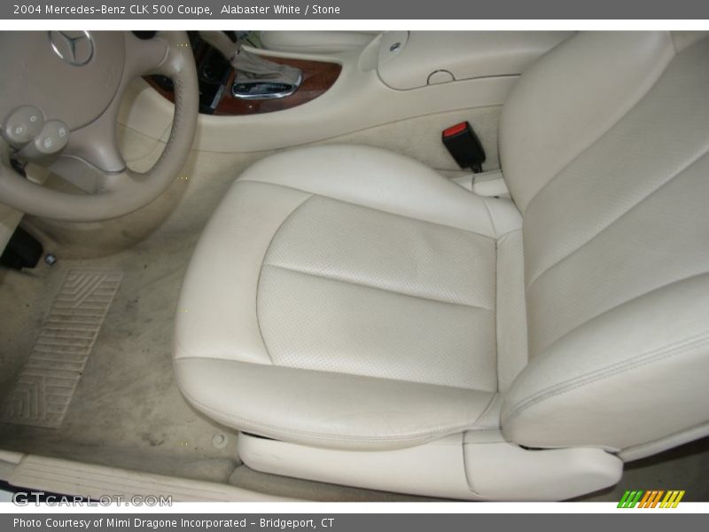 Alabaster White / Stone 2004 Mercedes-Benz CLK 500 Coupe