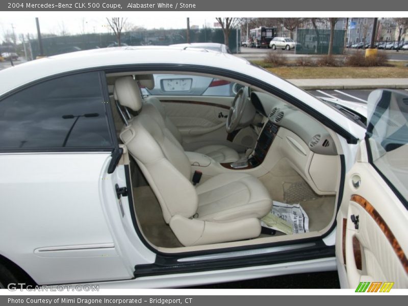 Alabaster White / Stone 2004 Mercedes-Benz CLK 500 Coupe