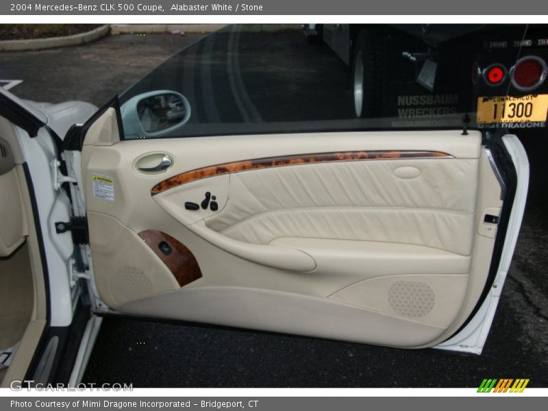 Alabaster White / Stone 2004 Mercedes-Benz CLK 500 Coupe