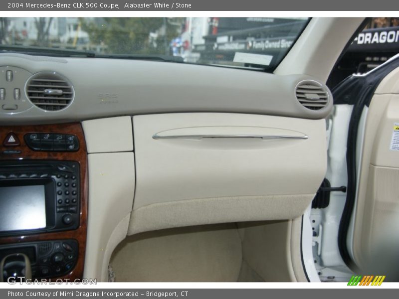 Alabaster White / Stone 2004 Mercedes-Benz CLK 500 Coupe