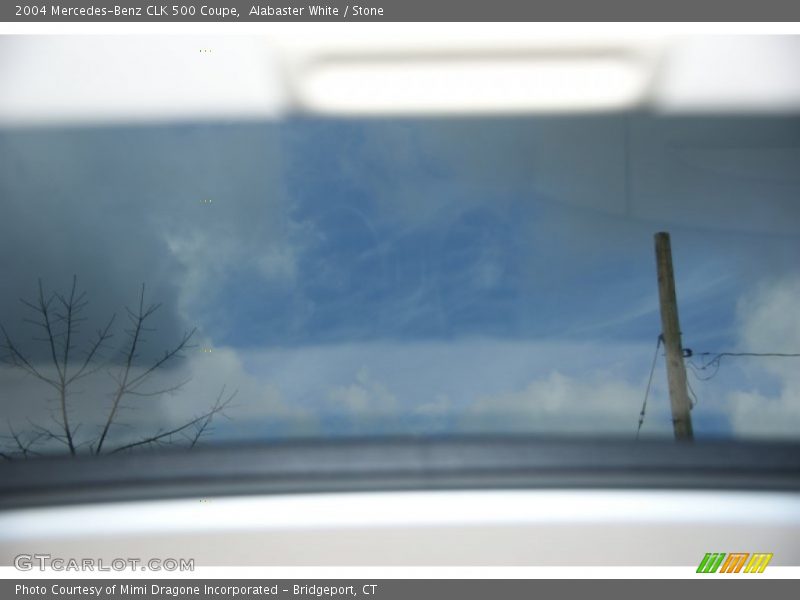 Alabaster White / Stone 2004 Mercedes-Benz CLK 500 Coupe