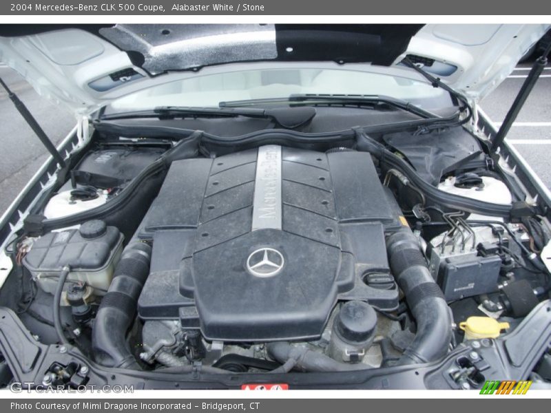 Alabaster White / Stone 2004 Mercedes-Benz CLK 500 Coupe