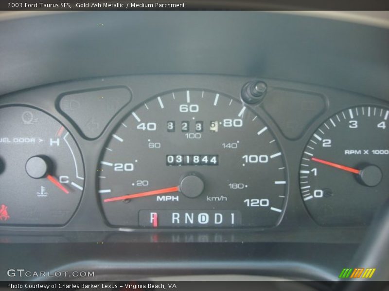 Gold Ash Metallic / Medium Parchment 2003 Ford Taurus SES