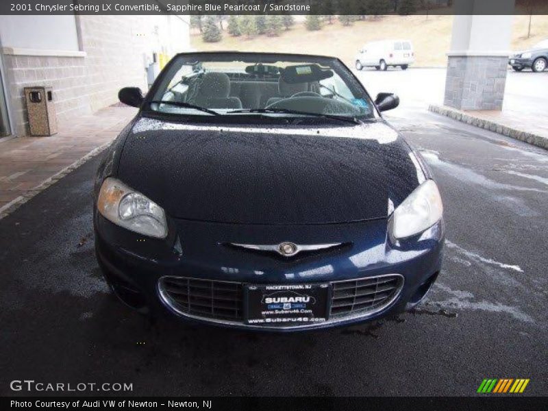 Sapphire Blue Pearlcoat / Sandstone 2001 Chrysler Sebring LX Convertible