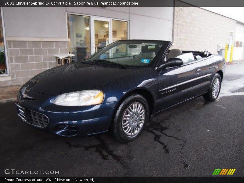 Sapphire Blue Pearlcoat / Sandstone 2001 Chrysler Sebring LX Convertible