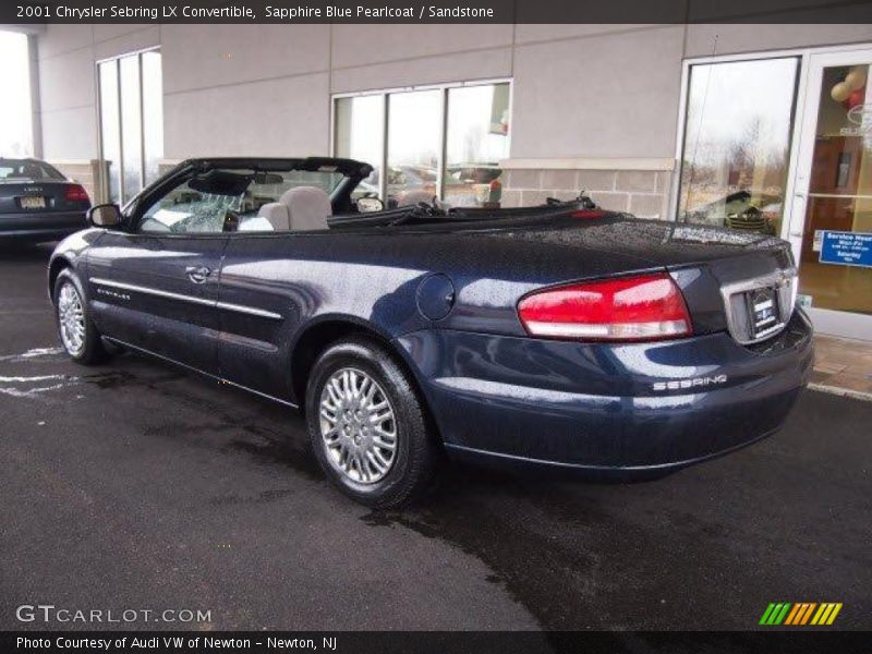 Sapphire Blue Pearlcoat / Sandstone 2001 Chrysler Sebring LX Convertible