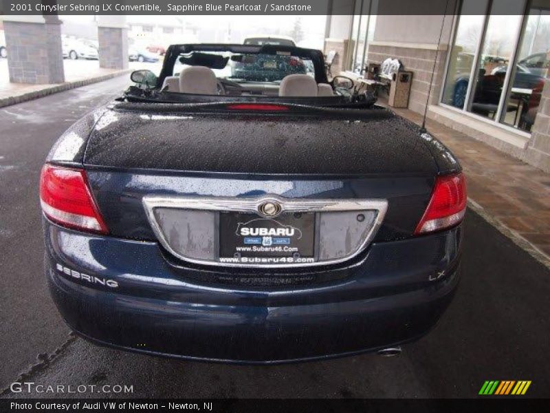 Sapphire Blue Pearlcoat / Sandstone 2001 Chrysler Sebring LX Convertible