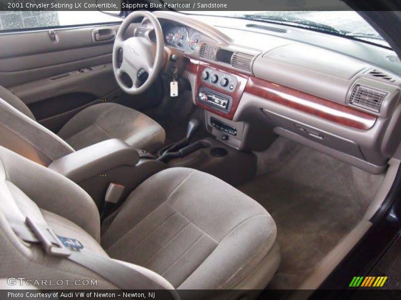 Sapphire Blue Pearlcoat / Sandstone 2001 Chrysler Sebring LX Convertible