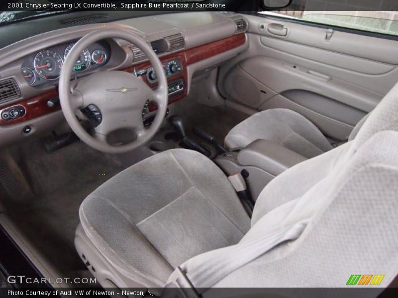 Sapphire Blue Pearlcoat / Sandstone 2001 Chrysler Sebring LX Convertible