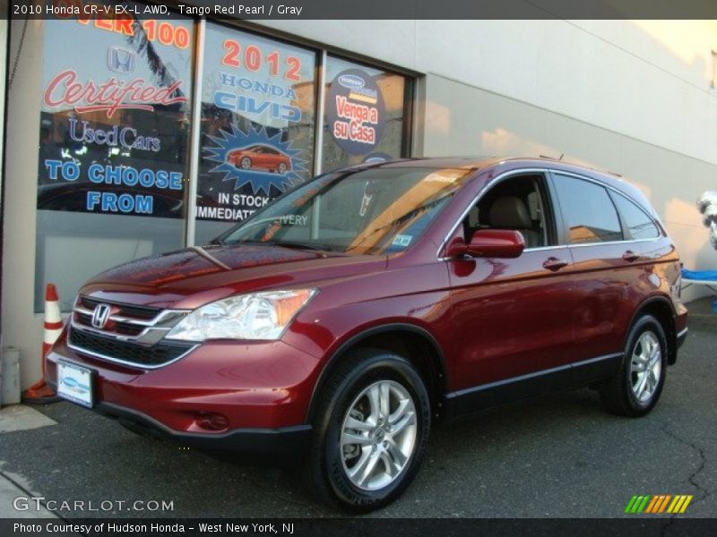 Tango Red Pearl / Gray 2010 Honda CR-V EX-L AWD