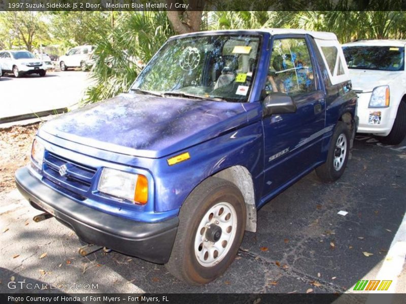 Medium Blue Metallic / Gray 1997 Suzuki Sidekick JS 2 Door