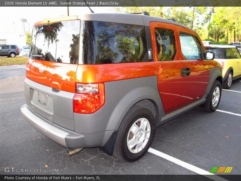 Sunset Orange Pearl / Black/Gray 2005 Honda Element LX AWD