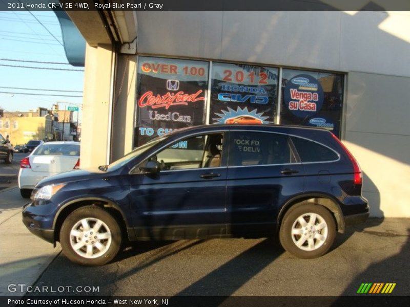 Royal Blue Pearl / Gray 2011 Honda CR-V SE 4WD