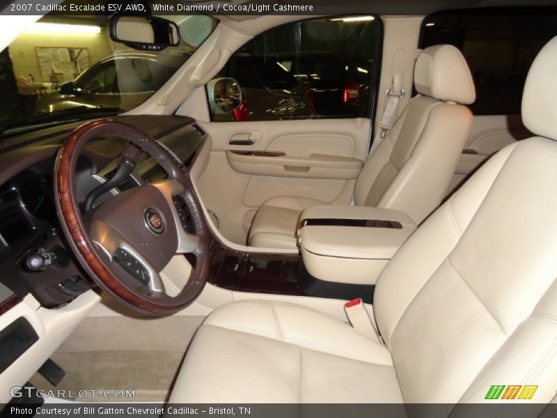 White Diamond / Cocoa/Light Cashmere 2007 Cadillac Escalade ESV AWD