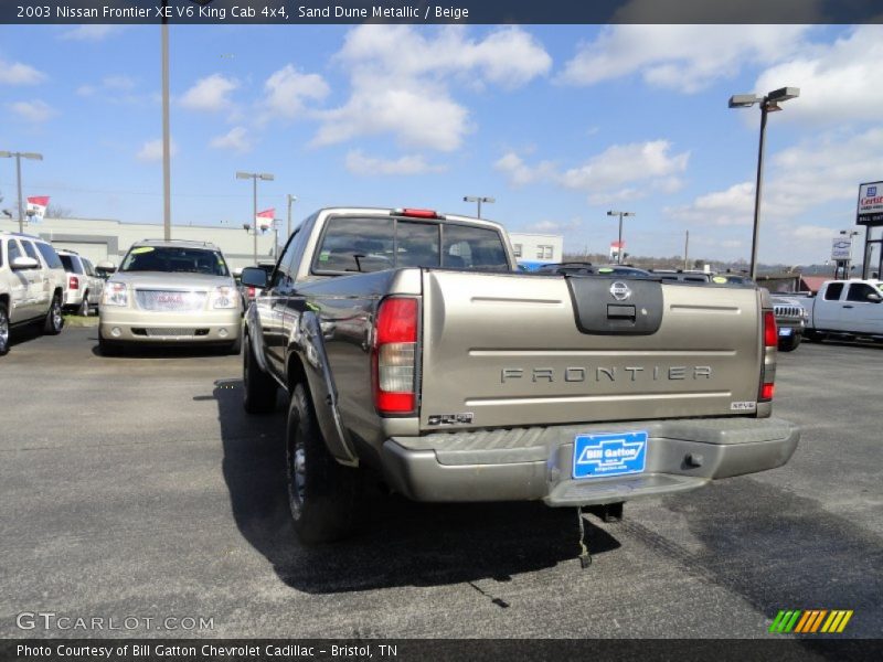 Sand Dune Metallic / Beige 2003 Nissan Frontier XE V6 King Cab 4x4