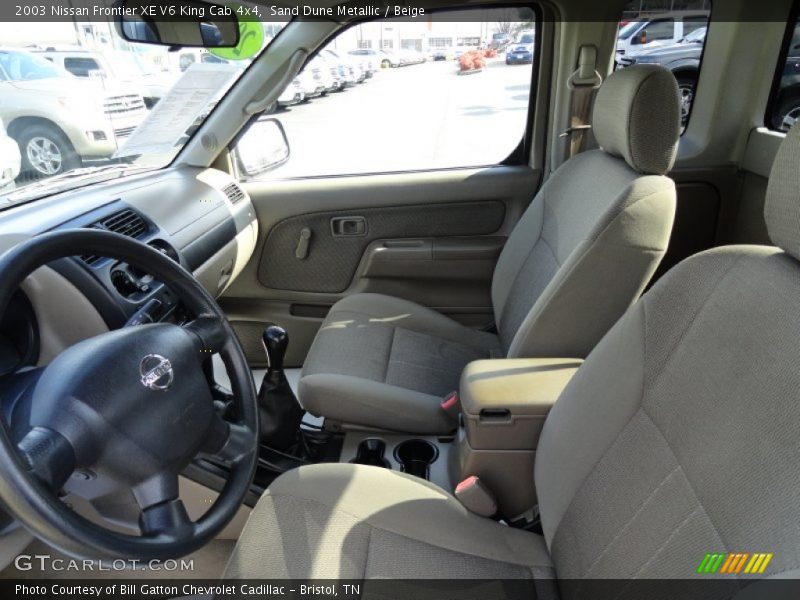 Sand Dune Metallic / Beige 2003 Nissan Frontier XE V6 King Cab 4x4