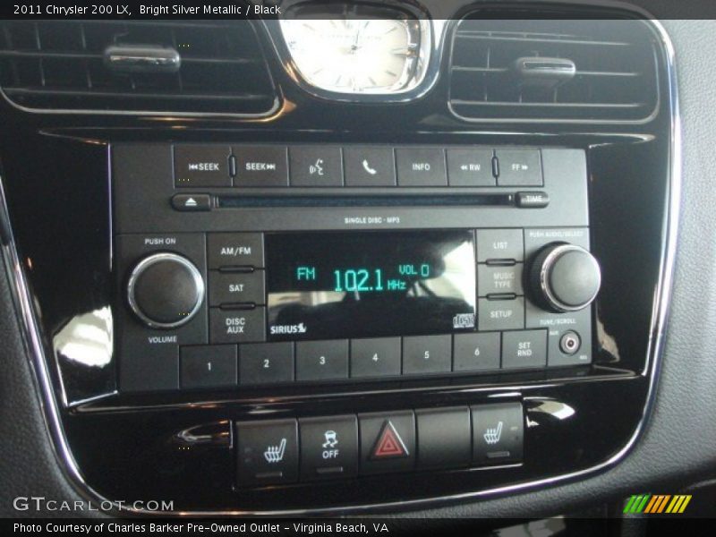 Bright Silver Metallic / Black 2011 Chrysler 200 LX