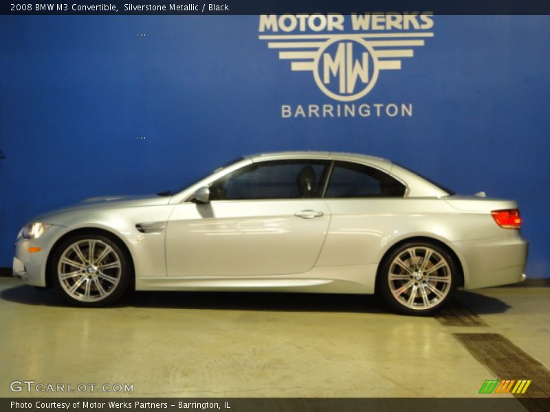 Silverstone Metallic / Black 2008 BMW M3 Convertible