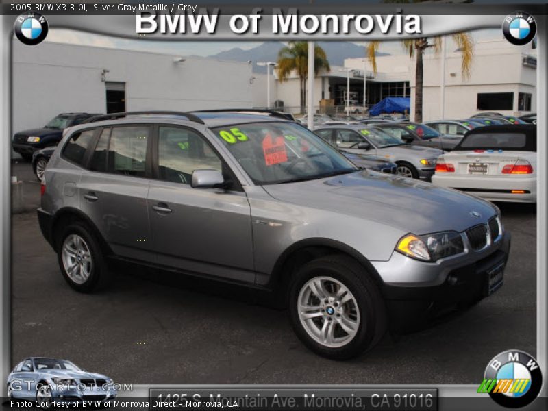 Silver Gray Metallic / Grey 2005 BMW X3 3.0i