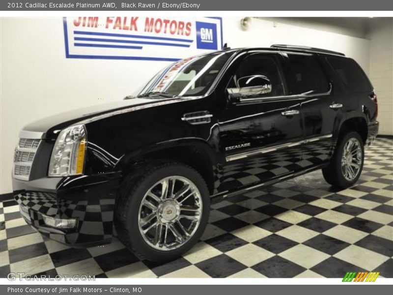 Black Raven / Ebony/Ebony 2012 Cadillac Escalade Platinum AWD