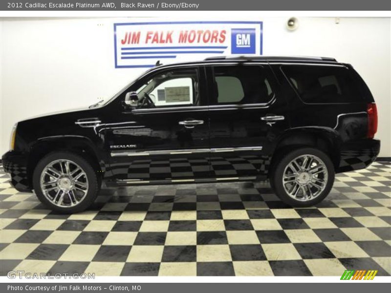 Black Raven / Ebony/Ebony 2012 Cadillac Escalade Platinum AWD