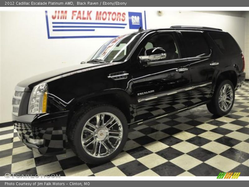 Black Raven / Ebony/Ebony 2012 Cadillac Escalade Platinum AWD