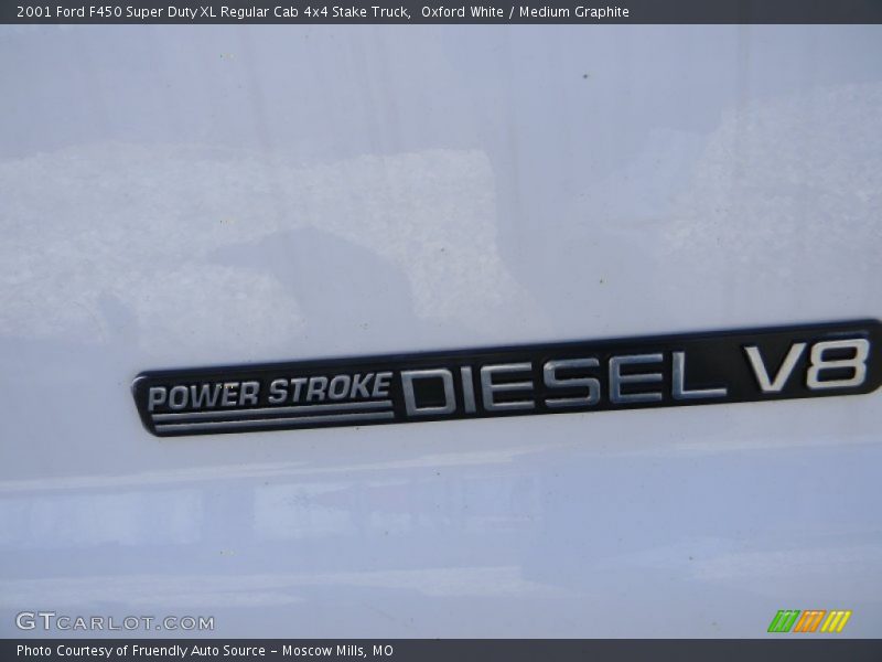 Oxford White / Medium Graphite 2001 Ford F450 Super Duty XL Regular Cab 4x4 Stake Truck