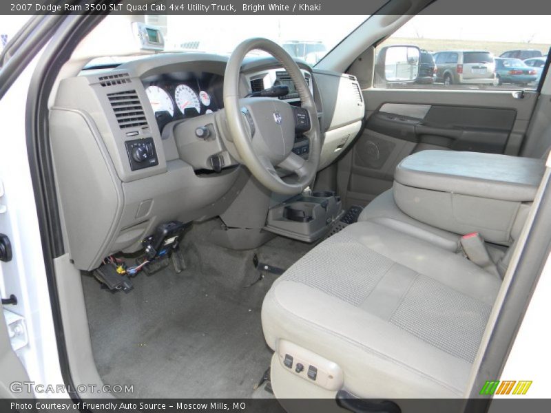  2007 Ram 3500 SLT Quad Cab 4x4 Utility Truck Khaki Interior
