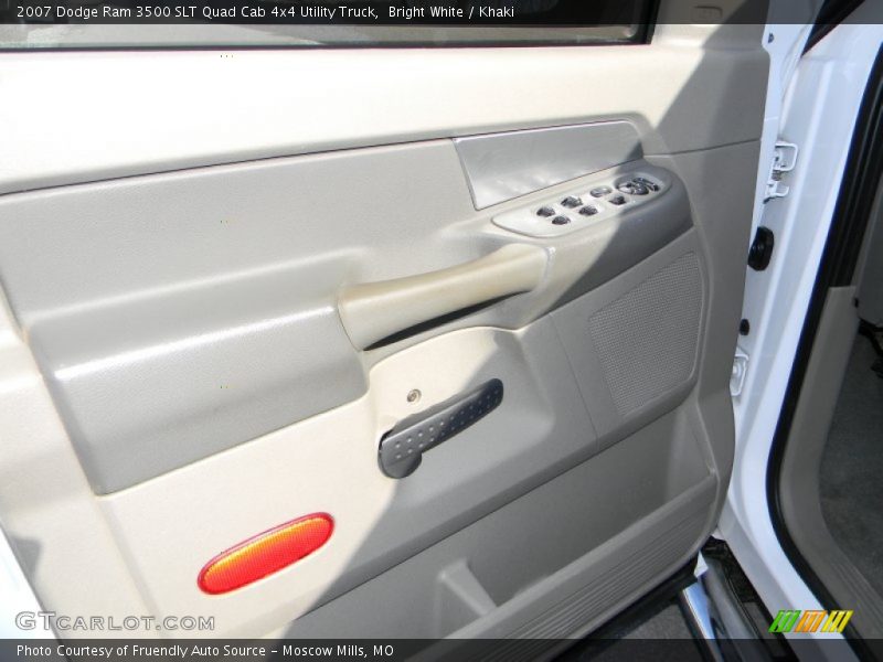 Bright White / Khaki 2007 Dodge Ram 3500 SLT Quad Cab 4x4 Utility Truck