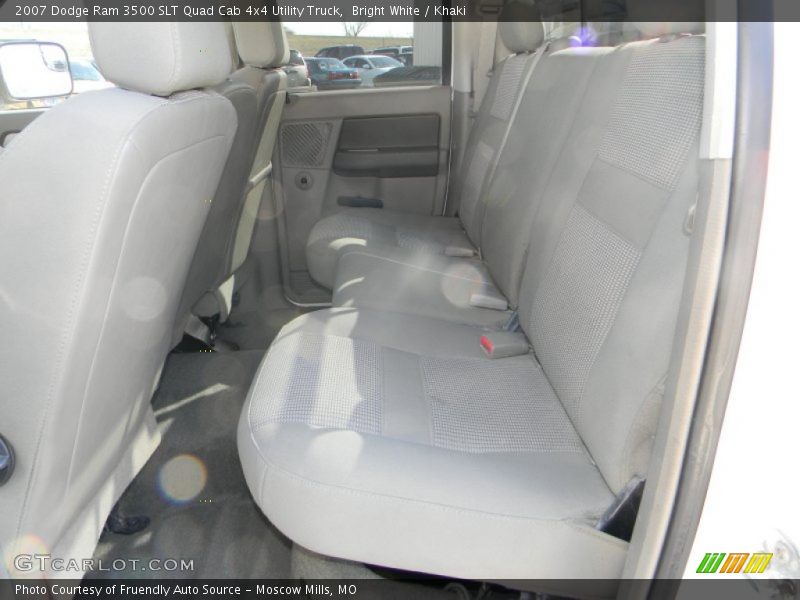 Bright White / Khaki 2007 Dodge Ram 3500 SLT Quad Cab 4x4 Utility Truck