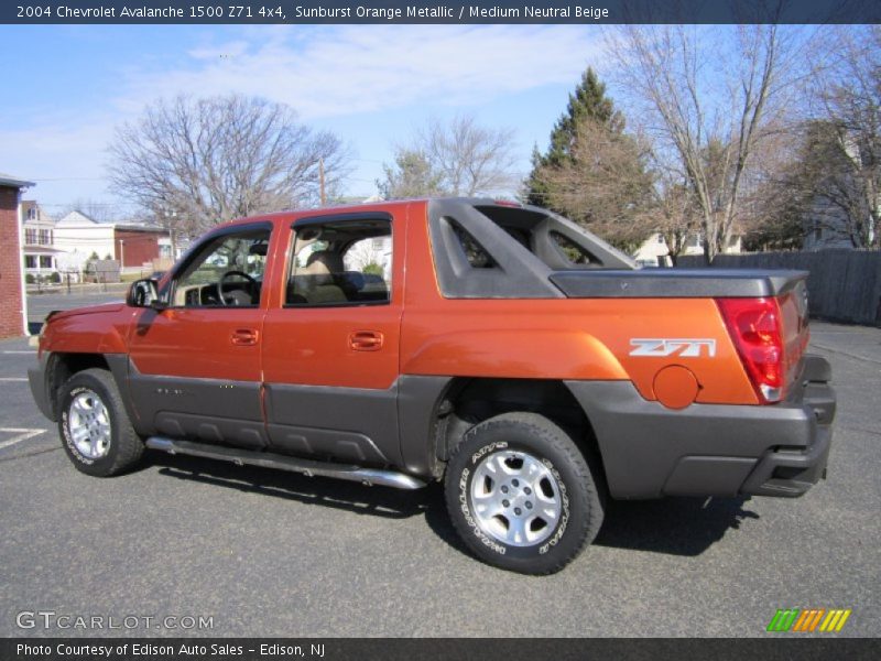 Sunburst Orange Metallic / Medium Neutral Beige 2004 Chevrolet Avalanche 1500 Z71 4x4