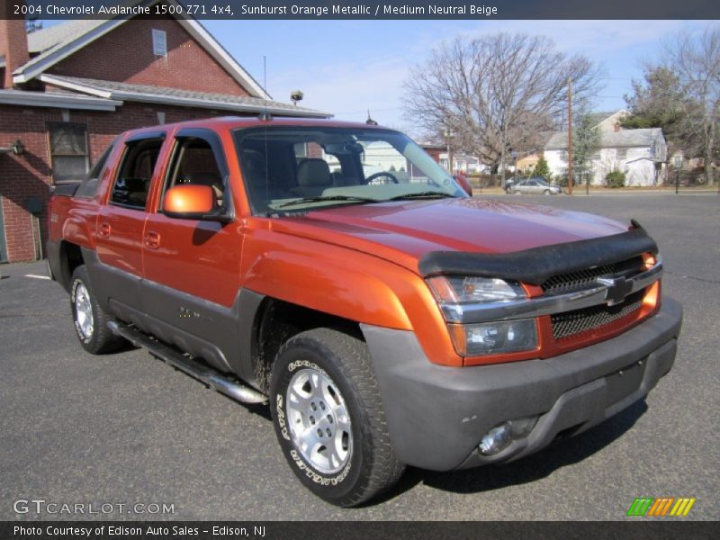 Sunburst Orange Metallic / Medium Neutral Beige 2004 Chevrolet Avalanche 1500 Z71 4x4