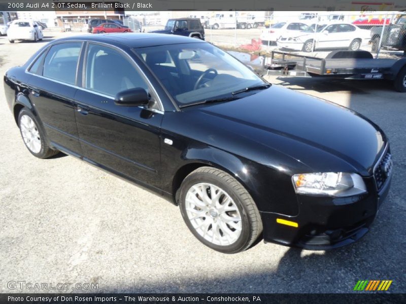 Brilliant Black / Black 2008 Audi A4 2.0T Sedan