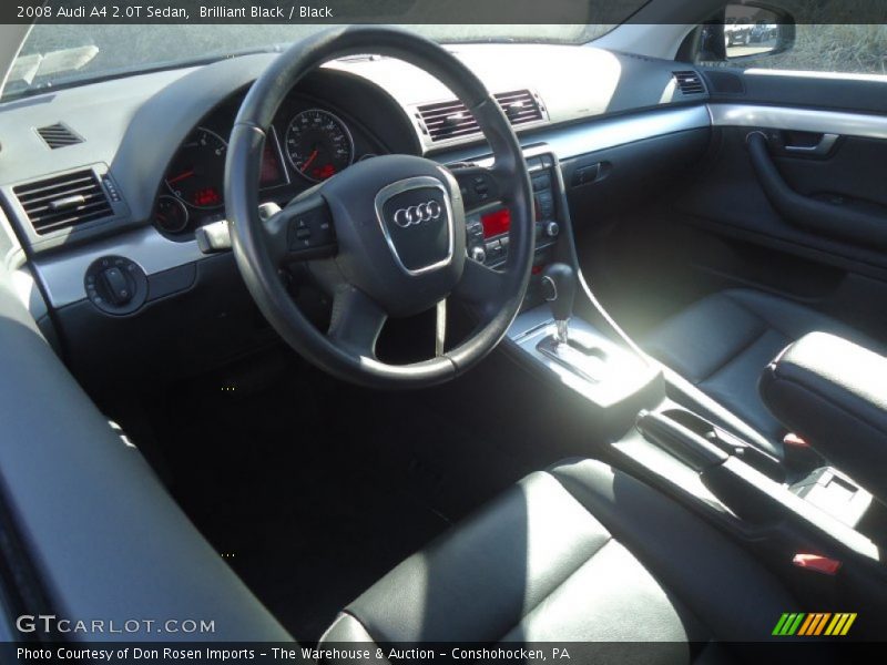 Brilliant Black / Black 2008 Audi A4 2.0T Sedan