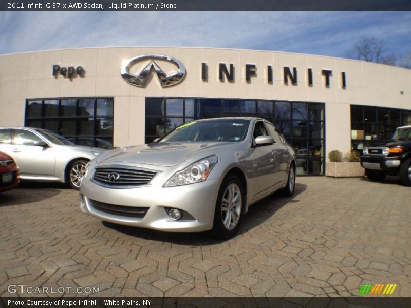 Liquid Platinum / Stone 2011 Infiniti G 37 x AWD Sedan