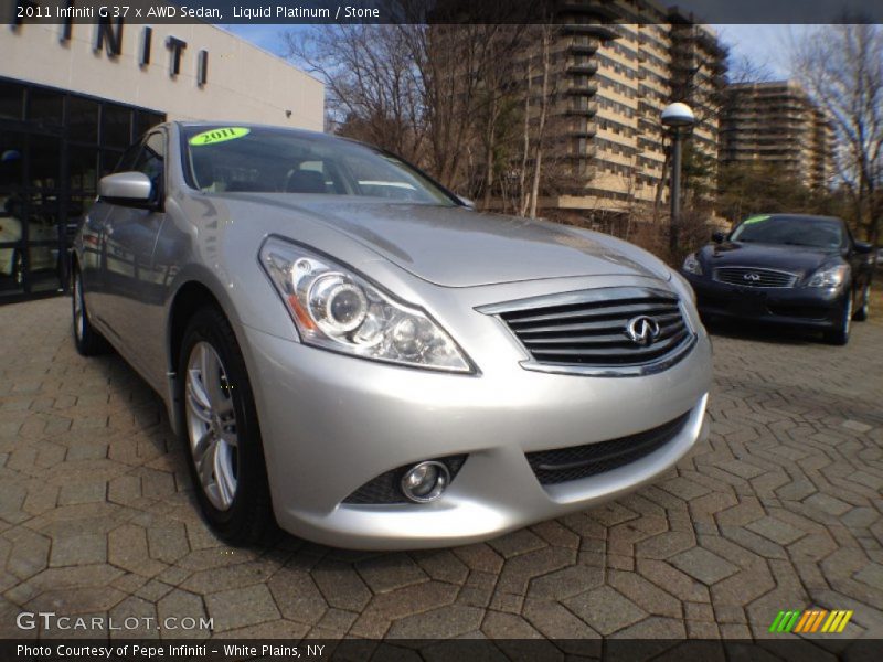 Liquid Platinum / Stone 2011 Infiniti G 37 x AWD Sedan